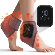 Foot & Ankle Heat Massager - Vibration Timer USB Touchscreen Breathable