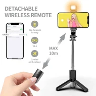 Foldable Selfie Stick Tripod - Bluetooth Fill Light & Shutter for iPhone/Android - Image 15