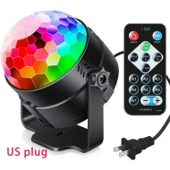 Home Car Party Disco Light - RGB Sound Activated Rotating DJ Stage Lamp - Image 9