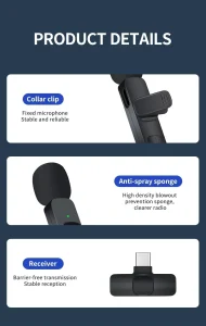 Xiaomi Wireless Lavalier Mic - Portable for iPhone Android Live/Gaming - Image 23