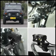 Dual Color Motorcycle LED Fog Light - 1/2PCS ATV Work Light Bar Headlight - Image 2