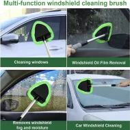 Telescopic Car Window Cleaner Brush Set - Microfiber & Scraping Mist Eliminator - Image 5