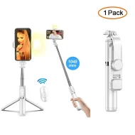 Foldable Selfie Stick Tripod - Bluetooth Fill Light & Shutter for iPhone/Android - Image 7