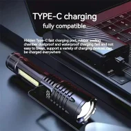 Camping Hiking LED Torch - High Power COB Flashlight TYPE - C Rechargeable - Image 5