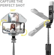 Foldable Selfie Stick Tripod - Bluetooth Fill Light & Shutter for iPhone/Android - Image 16