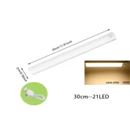 Motion Sensor Light Under Cabinet Kitchen Lights Rechargeable Nightlight, Auto On/Off Dimming Wardrobe Lamp for Stairs - Image 12
