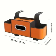 Car Seat Back Organizer - Adjustable Hook, Dual Compartments & Towel Holder - Image 2