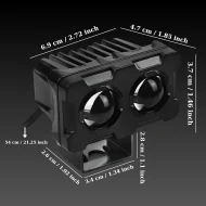 Dual Color Motorcycle LED Fog Light - 1/2PCS ATV Work Light Bar Headlight - Image 3