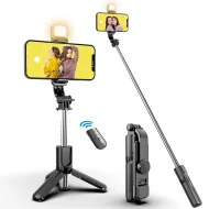 Foldable Selfie Stick Tripod - Bluetooth Fill Light & Shutter for iPhone/Android - Image 10