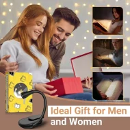 Eye Protection Book Light - 3 Color 360° Flip Adjustable Rechargeable Clip Lamp - Image 3