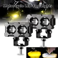 Dual Color Motorcycle LED Fog Light - 1/2PCS ATV Work Light Bar Headlight