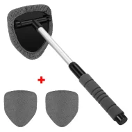 Telescopic Car Window Cleaner Brush Set - Microfiber & Scraping Mist Eliminator - Image 11