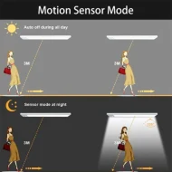 Motion Sensor Light Under Cabinet Kitchen Lights Rechargeable Nightlight, Auto On/Off Dimming Wardrobe Lamp for Stairs - Image 15