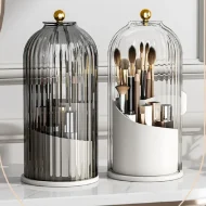 Dustproof Rotating Toothbrush Holder - Sliding Lid for Makeup/Tooth Brushes - Image 2