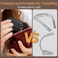 Eye Protection Book Light - 3 Color 360° Flip Adjustable Rechargeable Clip Lamp - Image 12