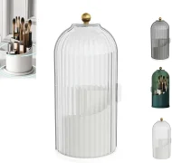 Dustproof Rotating Toothbrush Holder - Sliding Lid for Makeup/Tooth Brushes - Image 8