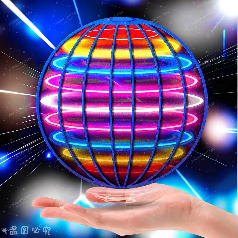 S8593b27668a04689bdf4ca3dfc05383bM-1.webp Kids Hand Controlled Suspension Ball - Color LED 360° Rotating Indoor Outdoor Toy - Image 1
