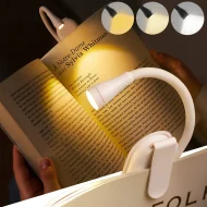 Eye Protection Book Light - 3 Color 360° Flip Adjustable Rechargeable Clip Lamp - Image 2