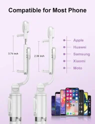 Foldable Selfie Stick Tripod - Bluetooth Fill Light & Shutter for iPhone/Android - Image 4