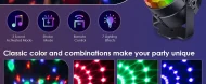 Home Car Party Disco Light - RGB Sound Activated Rotating DJ Stage Lamp - Image 14