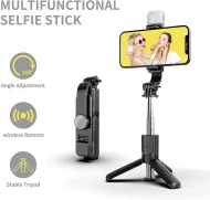 Foldable Selfie Stick Tripod - Bluetooth Fill Light & Shutter for iPhone/Android - Image 13