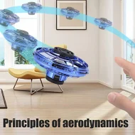 LED Flyorb Hover Ball - Upgrade Fingertip UFO Spinner Mini Drone Aircraft - Image 6