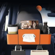 Car Seat Back Organizer - Adjustable Hook, Dual Compartments & Towel Holder - Image 4
