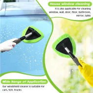 Telescopic Car Window Cleaner Brush Set - Microfiber & Scraping Mist Eliminator - Image 14