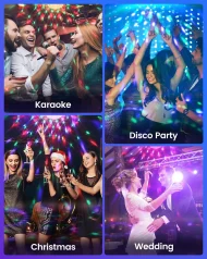 Home Car Party Disco Light - RGB Sound Activated Rotating DJ Stage Lamp - Image 4