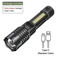 Camping Hiking LED Torch - High Power COB Flashlight TYPE - C Rechargeable - Image 8