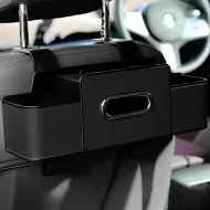 Car Seat Back Organizer - Adjustable Hook, Dual Compartments & Towel Holder