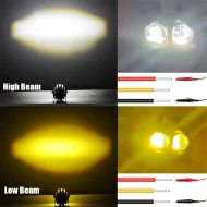 Dual Color Motorcycle LED Fog Light - 1/2PCS ATV Work Light Bar Headlight - Image 8