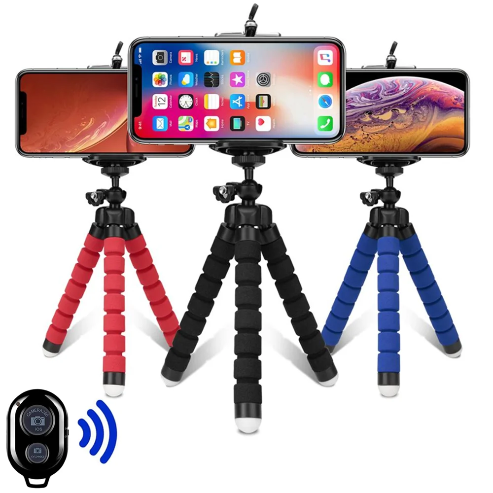 Seeeb48d6d9cf4dd4a688a35c45c6239cR.webp Mini Octopus Phone Tripod - Smartphone Camera Holder Clip - Image 1