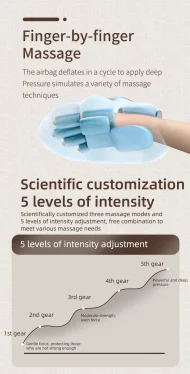 Hand Massager Vibration Glove - Airbag Compression for Finger Wrist & Palm - Image 12