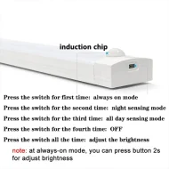 Motion Sensor Light Under Cabinet Kitchen Lights Rechargeable Nightlight, Auto On/Off Dimming Wardrobe Lamp for Stairs - Image 18