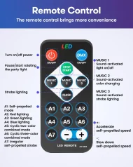 Home Car Party Disco Light - RGB Sound Activated Rotating DJ Stage Lamp - Image 6