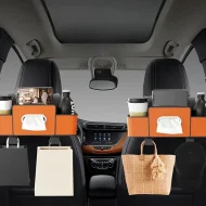 Car Seat Back Organizer - Adjustable Hook, Dual Compartments & Towel Holder - Image 11