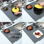 Silicone Drain Mat - 3 Models, Bar Insulation, Sink Drain, Food Utensil Mat - Image 6