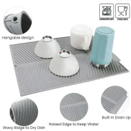 Silicone Drain Mat - 3 Models, Bar Insulation, Sink Drain, Food Utensil Mat - Image 4